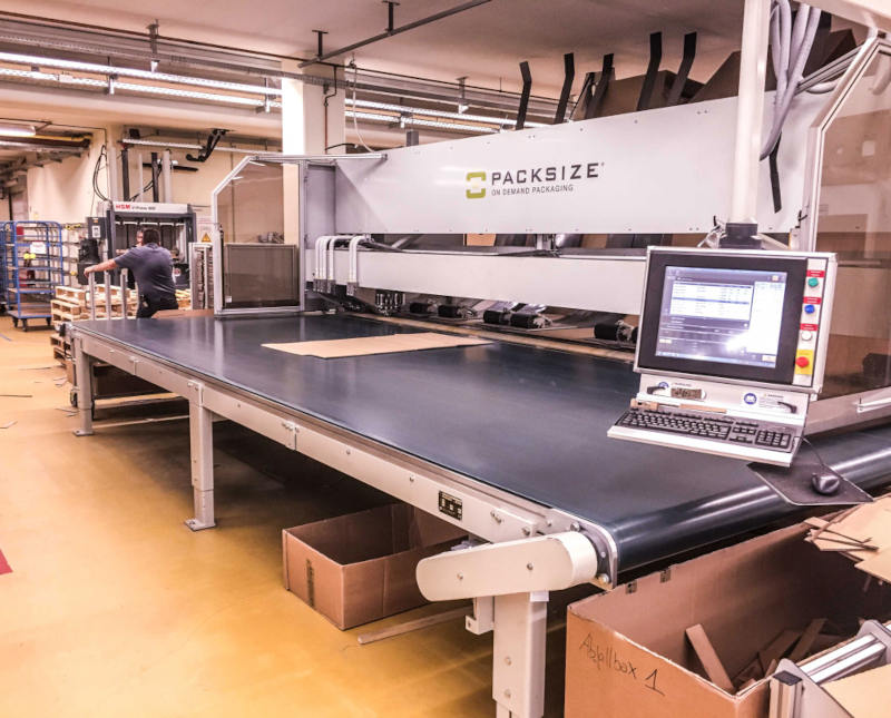  Custom shipping technology minimizes waste and excess storage of boxes. Courtesy: BHDP