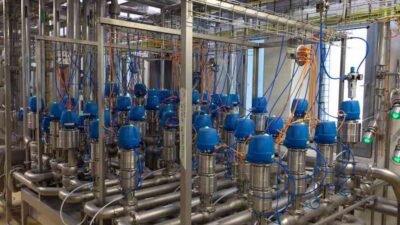 Figure 3: The photo shows part of a process plant making hypoallergenic baby food using instrumentation, controllers, and industrial managed switches on a single EtherNet/IP network. Courtesy: Endress+Hauser