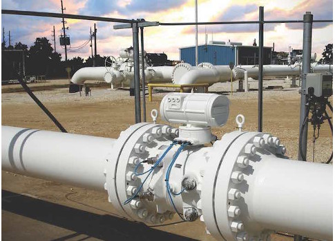 Figure 4: This photo shows an ultrasonic meter installed in a natural gas field. Courtesy: Emerson Process Management
