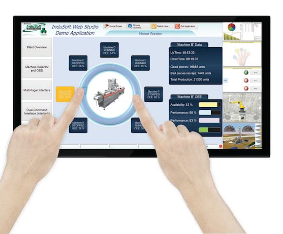 Fig. 1. Industrial touch screens that incorporate multi-touch technology provide a host of advantages over traditional solutions requiring a keyboard and a pointing device. Courtesy: Indusoft