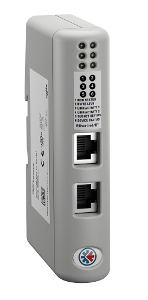 HMS Industrial Networks' serial EtherNet/IP linking device allows users to connect any serial device and can include any automation device with a serial RS-232/422/485 application interface in an EtherNet/IP-based network architecture. Courtesy: HMS Indus