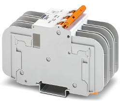 UL 489 Listed circuit breakers has a trip-free design that increases safety against closing during an overcurrent event, while the snap-action mechanism eliminates contact welding and reduces contact wear. Courtesy: Phoenix Contact