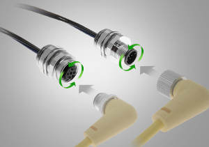 Mencom's front locking nut technology for M12 connectors are designed for thread mount applications that need specific keyway orientations due to the space constraint or any other unexpected engineering situations. Courtesy: Mencom
