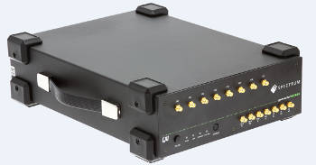 Spectrum Instrumentation's line of arbitrary waveform generators (AWG's) is based on the LAN eXtensions for Instrumentation standard and is designed to generate electronic signals in automated test and remote applications. Courtesy: Spectrum Instrumentati