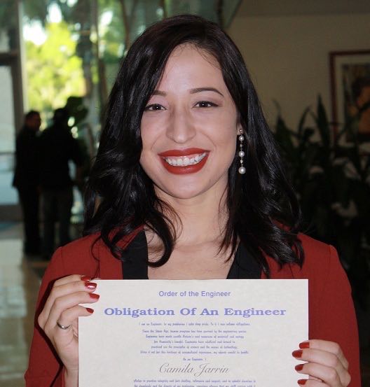Camila Jarrin, 26, Sterilization Engineer, Elite Spice, Jessup, Md., AS Arts & Science, Pasco-Hernando Community College, BS Chemical Engineering, University of South Florida