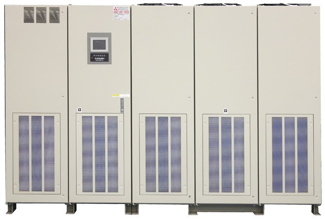 Mitsubishi Electric's one megawatt (1.05 MVA) 9900C UPS is an on-line double conversion UPS that is scalable up to eight units for N+1 redundancy or N capacity and incorporates Digital Signal Processor and Direct Digital Control (DDC). Courtesy: Mitsubish
