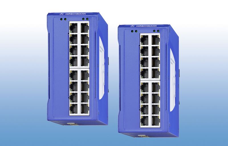 Belden's SPIDER II 16TX EEC and SPIDER II 16TX/2DS-S EEC switches have a high port density and are designed to implement industrial Ethernet technology and can withstand extreme heat and cold, and can be used in environments with a high explosion risk. Co