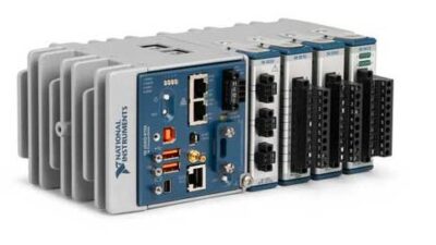 National Instruments' CompactDAQ 4-slot controller integrates an Intel Atom processor and high-accuracy measurements into a single unit and can be used in high shock and vibration environments. Courtesy: National Instruments