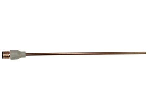 Omega’s PR-22 probes with M12 molded connectors can be used with compression fittings, spring loaded fittings and thermowells and are IP67-rated, which allows them to be used in measured automated processes. Courtesy: Omega Engineering