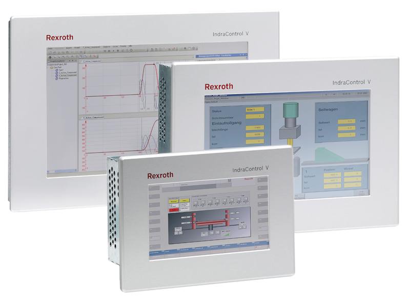 Bosch Rexroth's IndraControl VR series of HMIs and embedded terminals feature an ARM Cortex-A8 800 MHz processor, 512 MB of RAM, 256 MB of flash memory, and an integrated SD card memory slot. Courtesy: Bosch Rexroth