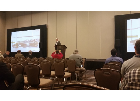 Mike Phillips gives presentation at 2014 Yokogawa Users Conference and Exhibition.