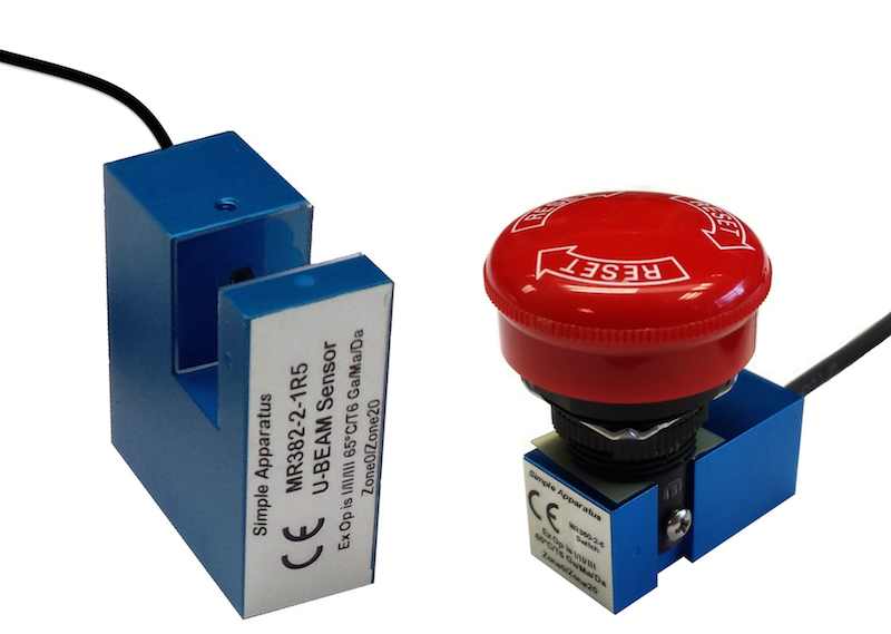 Micronor's MR380/MR382 fiber optic signaling products are designed for the industrial automation, robotic and medical markets and both feature an optical sensor that connects to a DIN-rail mount Controller Module. Courtesy: Micronor