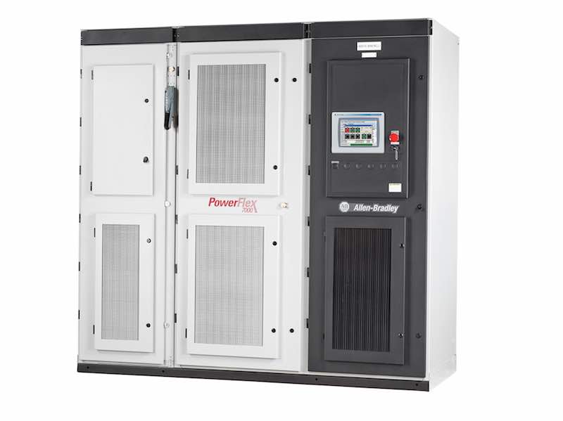 The Allen-Bradley PowerFlex 7000 medium-voltage drive by Rockwell Automation has added a safe torque off (STO) option, which designed directly into the drive control and it works side by side with the drive's control functions. Courtesy: Rockwell Automati