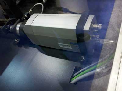 The Festo motor, MTR-ECI, integrates a servo motor, gearbox, power electronics, controller, and EtherNet/IP, an Ethernet protocol. Courtesy: Control Engineering, Mark T. Hoske