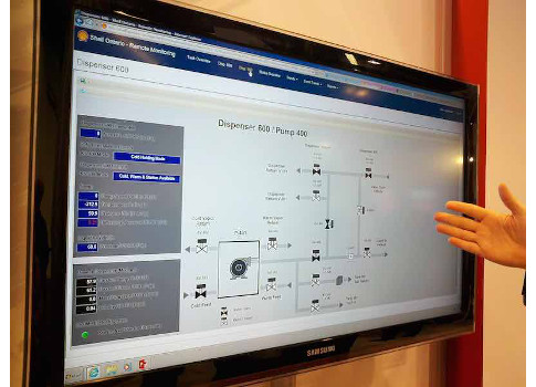 Rockwell Automation digital oil field capabilities were shown at Automation Fair 2014 in Anaheim, as with this remote monitoring software applied to a Shell Ontario pump-dispensing application. Courtesy: CFE Media, Control Engineering, Mark T. Hoske