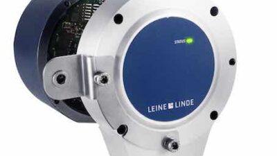Leine & Linde's Advanced Diagnostics Upgrade (ADS) Unit for the model 800 rotary encoder can be mounted on encoders in the field and is designed to improve the encoder's operation and maintenance capabilities. Courtesy: Leine & Linde