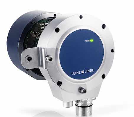 Leine & Linde's Advanced Diagnostics Upgrade (ADS) Unit for the model 800 rotary encoder can be mounted on encoders in the field and is designed to improve the encoder's operation and maintenance capabilities. Courtesy: Leine & Linde