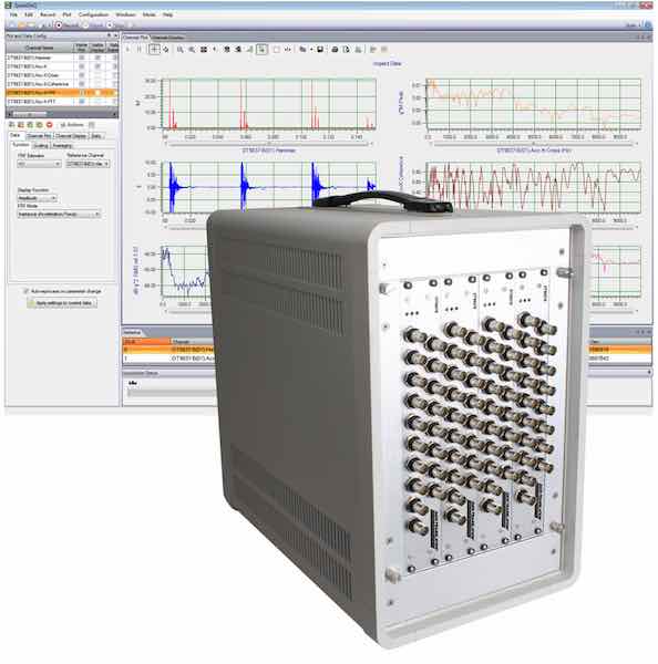 Data Translation's VIBbox is a sound and vibration portable measurement system with 64 IEPE input channels, 8 stimulus D/A channels, and 4 tachometer channels. Courtesy: Data Translation