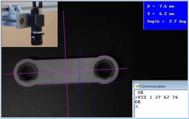 The ST-RVS vision system by ST Robotics is designed to measure to that can measure to 0.1mm and consists of a GigE camera and a C-mount lens with zoom, focus, exposure control, and LED lighting. Courtesy: ST Robotics