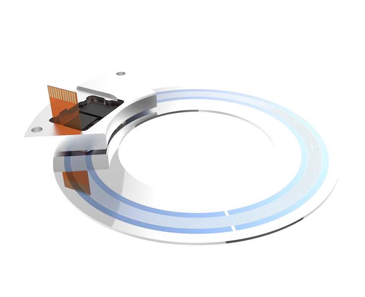 Numerik Jena's Kit R rotary optical encoder is designed for motion feedback applications such as semiconductors as well as the metrology, medical, and automation industries where installation space is limited. Courtesy: Numerik Jena