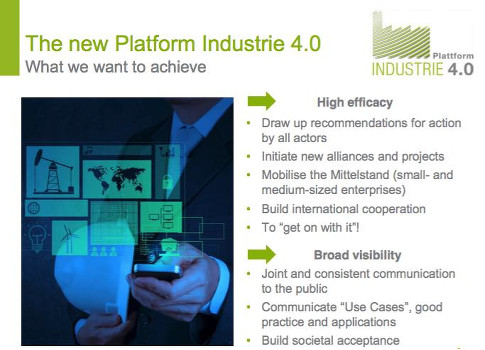 Platform Industrie 4.0 is planning to initiate further alliances and projects that will develop Industry 4.0 further as well as enhanced international cooperation and build society’s acceptance of a concept that remains largely unknown to them. Courtesy: