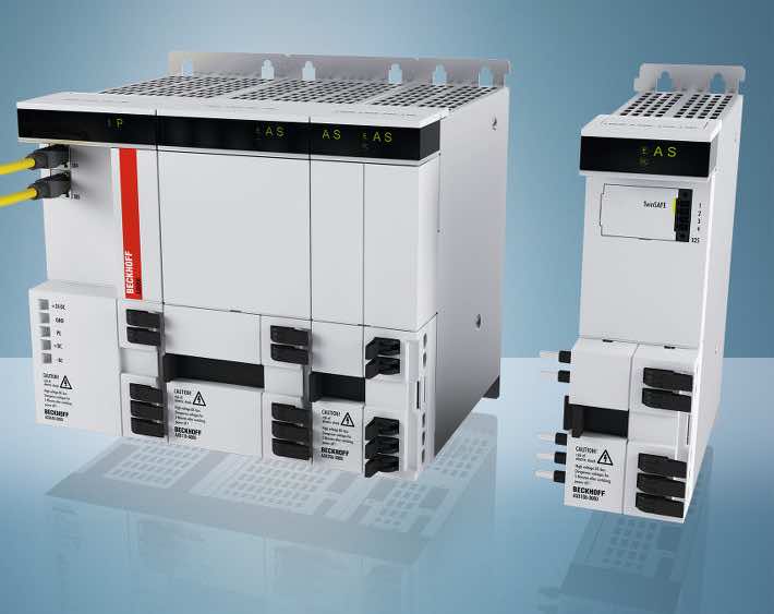 Beckhoff's AX8000 servo drive system is designed to meet high control speed and accuracy requirements while reducing in installation space for control cabinets and switchgear enclosures. Courtesy: Beckhoff Automation