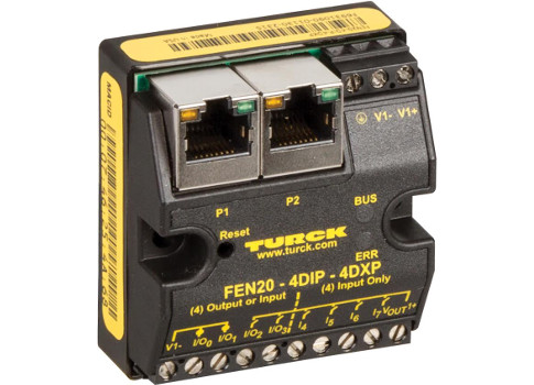 Turck’s compact FEN20 industrial Ethernet I/O modules with built-in web server. Courtesy: Turck
