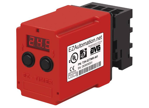 The newly introduced EZTimer by EZAutomation can replace knobs, pots, and hundreds of different time delay relays. The digital programmable multi-function timer has precision time settings of 1% resolution, 1% absolute accuracy, and 0.1% repeat accuracy.