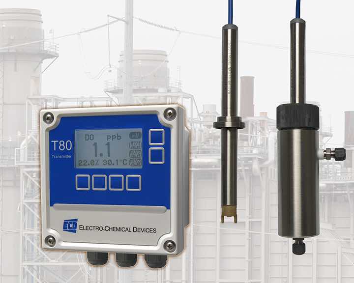 Electro-Chemical Devices' DO90 Trace DO2 Analyzer provides continuous measurement and alarming of trace dissolved oxygen levels in boiler feed water supporting electric power generation steam turbine systems. Courtesy: Electro-Chemical Devices