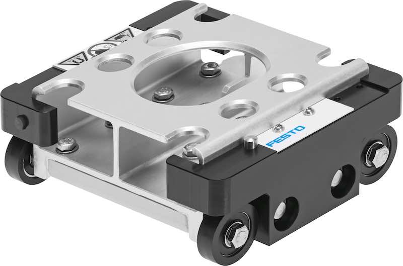 Festo's Multi-Carrier System is a transport system designed for companies offering custom products or both standard and custom products packaged on the same line and has features relevant to Industry 4.0 such as an electromechanical design and OPC-UA. Cou