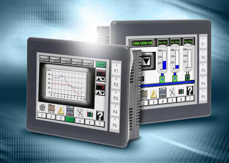 AutomationDirect’s EA3-T6CL C-more Micro 6-in. touch panel is designed for customizing objects, screen backgrounds and displaying bitmap graphics. Courtesy: AutomationDirect