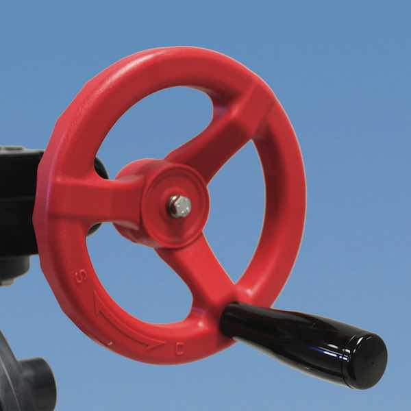 Asahi/America has added a speed handle to its manual butterfly valve option offerings and is designed for smoother and faster single-handed revolutions of the hand wheel for quicker valve actuation. Courtesy: Asahi/America