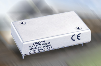 Power Sources Unlimited's ECBL40W-110 Series 40W DC-DC converters are designed for railway, power architectures, and industrial applications and are efficient up to 91%. Courtesy: Power Sources Unlimited