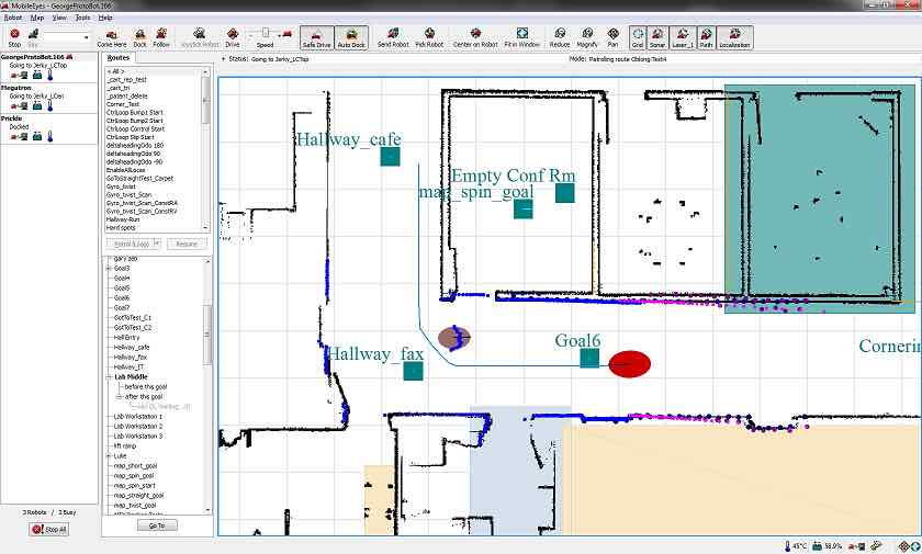 Adept MobileEyes software tool manages Adept Lynx mobile robot applications, helping with configuration, mapping, and deployment. Courtesy: Adept Technologies