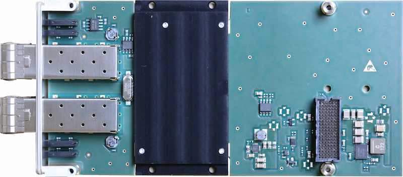 Tews Technologies' TXMC888 is a switched mezzanine card (XMC) compatible module designed for transportation, communications, and process control applications. Courtesy: Tews Technologies