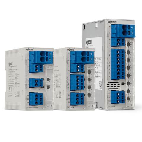 Wago's additions to their 787-16XX line of electronic circuit breakers (ECBs) are designed to provide accurate readings and feature fast-tripping characteristics. Courtesy: Wago