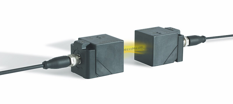 Balluff's IO-Link enabled bi-directional inductive coupler is designed to enable transfer of power and data over a small air gap and is designed for tight industrial spaces and has a compact IP67 housing and offers 32 bytes of bi-directional data transfer