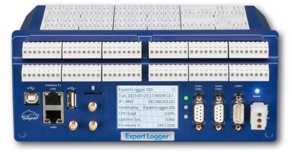 Delphin Technology's Expert Logger 300 is designed to handle any multi-channel requirement and is equipped with 46 universal channels and the analog inputs have 24-bit resolution and sampling rates of up to 50 measurements per second. Courtesy: Delphin Te