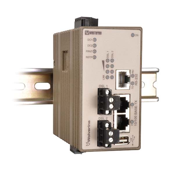 Westermo's DDW-242 (pictured) and DDW-242-485 industrial Ethernet line extenders are used to establish long-distance, high-speed remote connections between simple or complex Ethernet networks using existing copper cables and can operate in extreme industr