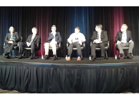 At the ARC Advisory Group Industry Forum, Andy Chatha, ARC president (left to right), moderated a panel with Don Bartusiak, ExxonMobil Research and Engineering, chief engineer process control; Peter Terwiesch, president ABB process automation; Sandy Vasse