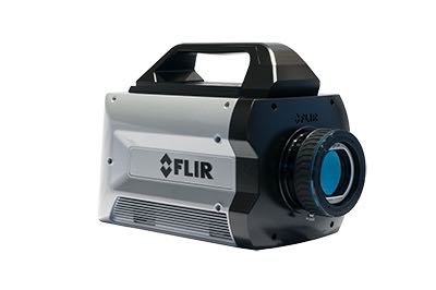 Flir's X6900sc is a high-speed mid wave infrared (MWIR) commercial science-grade camera designed to capture accurate temperature readings up to 2000 C from fast moving objects. Courtesy: Flir