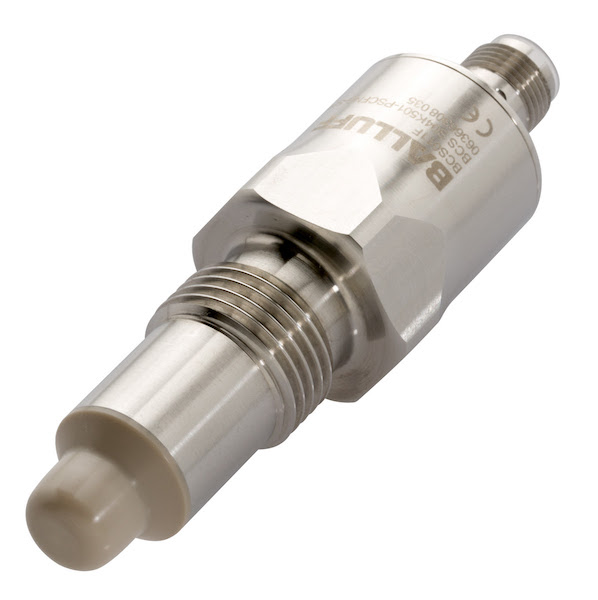Balluff's Advanced Smartlevel is a capacitive sensor designed for level detection applications involving liquids, powders, granulates, paste such as medias, such as grease, cleaning fluids, and acids and bases. Courtesy: Balluff