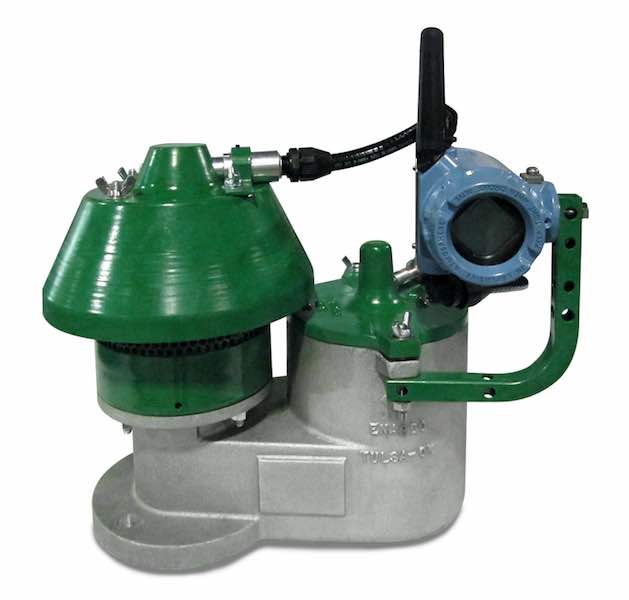 Emerson Process Management's Enardo 850/950 series of wirelessly-monitored storage tank safety valves provides immediate information to help prevent safety and emissions problems. Courtesy: Emerson Process Management