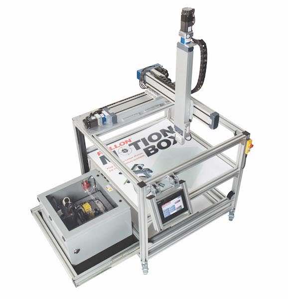 Rollon Corporation's Motion Box is a pre-engineered cartesian robot system designed to deliver users six different motion profiles that suit more than 80% of all Cartesian motion applications. Courtesy: Rollon Corporation