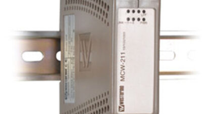 Westermo's SDW-541-F1G-T4G and SDW-550-T5G Gigabit switches and the MCW-211-F1G-T1G (pictured) media converter are suitable for heavy industrial, maritime and rail trackside data communication networks. Courtesy: Westermo