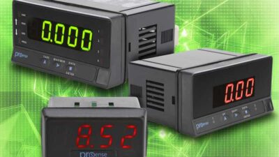 AutomationDirect’s ProSense line of digital panel meters offers a simple and cost-effective solution to display analog process, temperature, load cell, and potentiometer inputs and feature IP65-rated meter faces and are available with 1/32 and 1/8 DIN hou