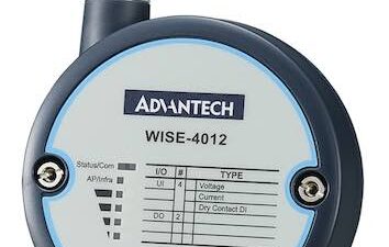 Advantech's Wise-4012 wireless Ethernet I/O module is designed to be used without the need for a gateway and has provide a flexible combination of I/Os to acquire different kinds of signals. Courtesy: Advantech