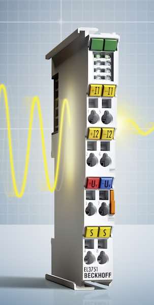 Beckhoff's EL3751 EtherCAT Terminal is a high-precision input/output (I/O) for measurement applications designed to provide high-end measurement technology as part of the standard I/O system. Courtesy: Beckhoff