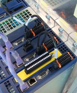KEB America's multiple-axis system Combivert H6 features a TÜV-certified module that operates the standard rpm-dependent safety functions and all functions can be used in applications up to SIL3. Courtesy: KEB America