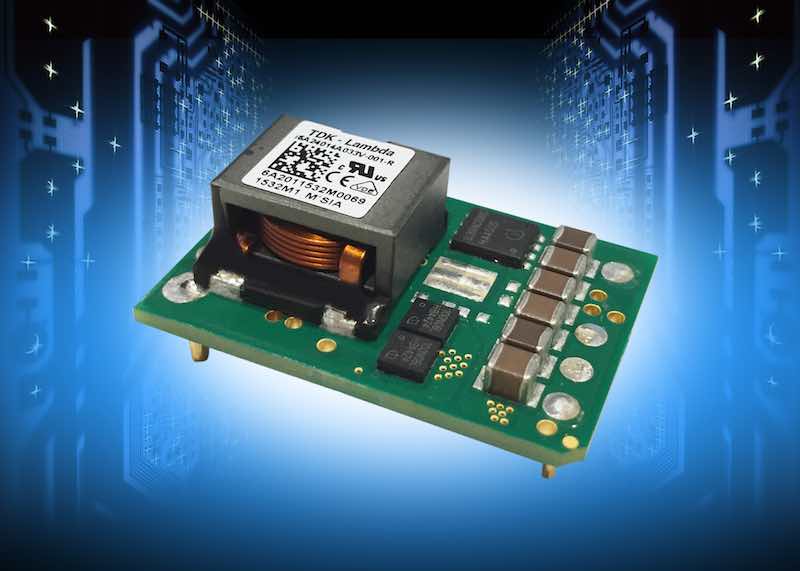 The TDK-Lambda i6A series of non-isolated dc-dc converters are designed for use as drop-in replacements for expensive isolated 1/6th converters in medical, communications, industrial, and test and measurement equipment. Courtesy: TDK Corporation